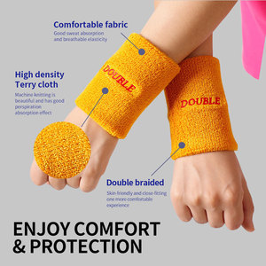 Tùy chỉnh bông ban nhạc cổ tay Terry vải thể thao tennis dây đeo cổ tay logo thêu sweatband dây đeo cổ tay - Product Image 5