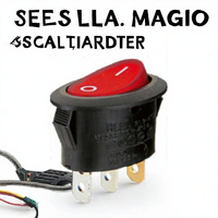 Interrupteur à bascule ovale 10A 250V 3 broches éclairé IP67 à soudure en plastique pour machines à café