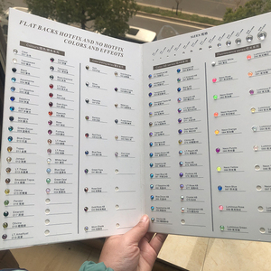 JUNAO 비 핫픽스 모조 다이아몬드 컬러 차트 손톱 유리 모조 다이아몬드 90 색 장식 크리스탈 대량 플랫 백 - Product Image 1