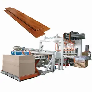 Fabbrica Semi Automatico Laminato Parquet Pavimenti In Legno Pressa a Caldo Macchina per pavimenti in legno linea di produzione