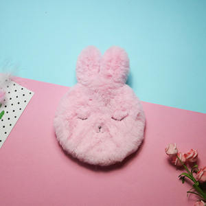 Bouteille d'eau chaude ronde en forme de lapin, sac en caoutchouc avec couverture en fourrure d'<span class=keywords><strong>animal</strong></span>, échantillon personnalisé - Product Image 3