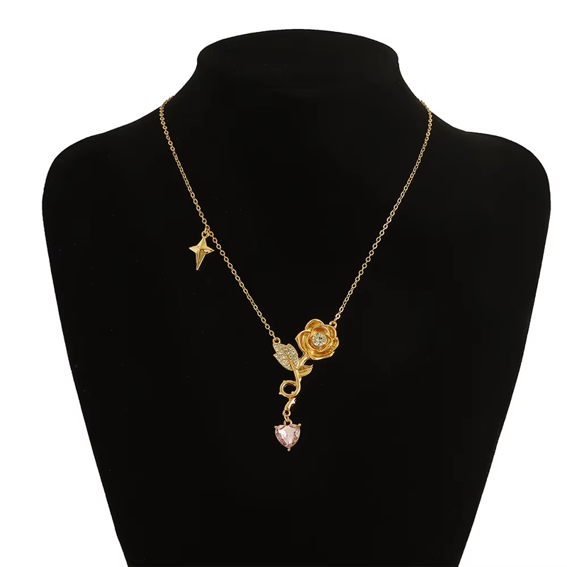Necklace Light Luxury Exquisite Sparkling Rose