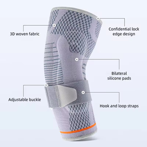 Genouillère élastique respirante avec sangle, protection du genou pour la musculation, le <span class=keywords><strong>crossfit</strong></span> et le soulagement des douleurs articulaires - Product Image 4