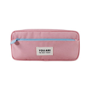 2022 Logo personnalisé fantaisie couleur bonbon personnalisé Double fermeture éclair multi-fonction crayon sac 210D Polyester doublure pour l'école bureau - Product Image 5