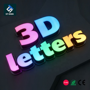 Letrero Luminoso LED 3D Personalizado <span class=keywords><strong>con</strong></span> <span class=keywords><strong>Letras</strong></span> y Palabras, Letrero Digital para Tienda, Bar, Exterior, RGB, <span class=keywords><strong>Letras</strong></span> que Cambian de Color, Publicidad, Control por Wifi - Product Image 1