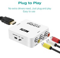 Convertisseur RCA vers HDTV 1080P en gros, adaptateur AV2HD avec logo personnalisé, vidéo audio composite CVBS pour anciens téléviseurs/PS2