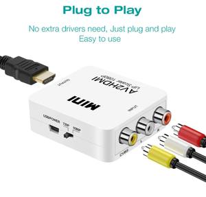 งานฉลองภาพความเข้ากันได้แบบ HD แบบสากลสินค้าขายดีในยุโรป & เรา: AV2HDMI <span class=keywords><strong>RCA</strong></span> เป็นอะแดปเตอร์ HD - Product Image 5