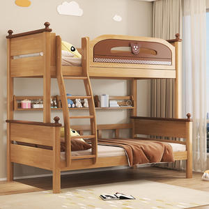 Litera doble de <span class=keywords><strong>madera</strong></span> con tobogán de dos capas para niñas, camas para niños - Product Image 2