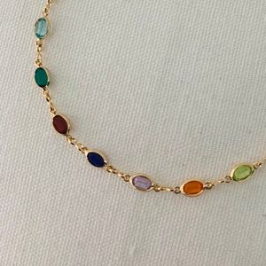 Gioielli di moda cavigliere di gioielli in acciaio inossidabile per le donne accessori per piedi gioielli ciondola cavigliera di cristallo cavigliera di perline colorate - Product Image 6