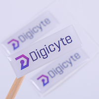 Autocollant adhésif en résine époxy transparente, motif clair, entièrement étanche, sans perforation, taille et forme personnalisées, infusion liquide, goutte oculaire