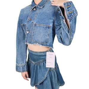 Chaqueta Vaquera con Botones Metálicos Estilo Punk Vintage para Mujer - Product Image 5