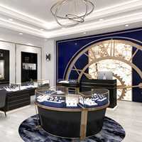 Vitrine de luxe pour montres, noire et or, avec trois tiroirs, base métallique, certifiée CE ETL, pour boutique de montres-bracelets