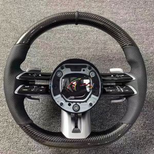 พวงมาลัยคาร์บอนไฟเบอร์สไตล์แมลงปอสำหรับ <span class=keywords><strong>Mercedes</strong></span> <span class=keywords><strong>Benz</strong></span> A35 A45 G63 G500 <span class=keywords><strong>AMG</strong></span> GT S63 W223 GLA45 GLE63 - Product Image 1