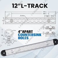 Rail de fixation en aluminium de 12 pouces avec anneaux en D pour plateau de camionnette, remorque, sécurisation du chargement – Marché AU/NZ