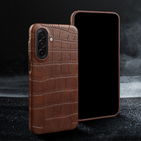 Étui de téléphone en cuir texturé crocodile de qualité supérieure pour Samsung A17 A16 A36 A54 A55 A56 A35 A15 S24 S25 FE S26 Plus