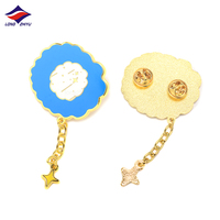 Longzhiyu — épingles à chaîne professionnelle en émail, 200 pièces, fabrication de dessins animés, Badges à Double chaîne pour cadeaux promotionnels, 15 ans