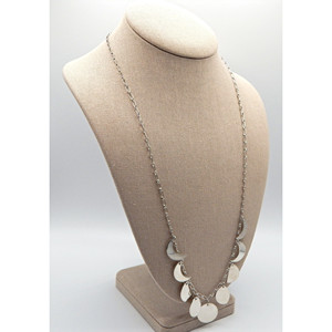 Collar de eslabones de plata de ley. 925 con colgantes de fases de la luna - Product Image 2