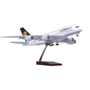 1/160 <span class=keywords><strong>Lufthansa</strong></span> Airbus A380 modelo de avión de aviación Civil simulación 380 45,5 cm modelo de avión fundido a presión con tren de aterrizaje - Product Image 1