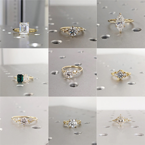 Scatena il tuo scintillio Elisa all'ingrosso presenta VVS Moissanite <span class=keywords><strong>anelli</strong></span> di diamanti 10K 14K 18K oro giallo reale <span class=keywords><strong>fidanzamento</strong></span> matrimonio - Product Image 3
