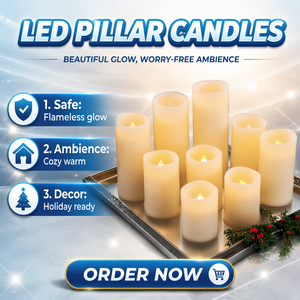Bougie Pilier Électronique LED <span class=keywords><strong>Sans</strong></span> <span class=keywords><strong>Flamme</strong></span> Personnalisée avec Télécommande pour Usage Domestique Noël Ramadan Accès Transfrontalier - Product Image 1