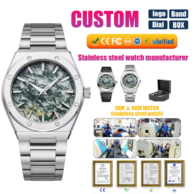 Microbrand Watch Manufacturer Factory Price Oem Custom Logo Fashion Glowing Dial Waterproof Stainless Steel Quartz Men's Watch