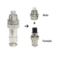 Conectores de Enchufe de Aviación de Potencia Serie GX, GX20, Macho y Hembra, Clasificación IP67, 5-7 Pines, Contactos Chapados en Oro, 250V 5/7A