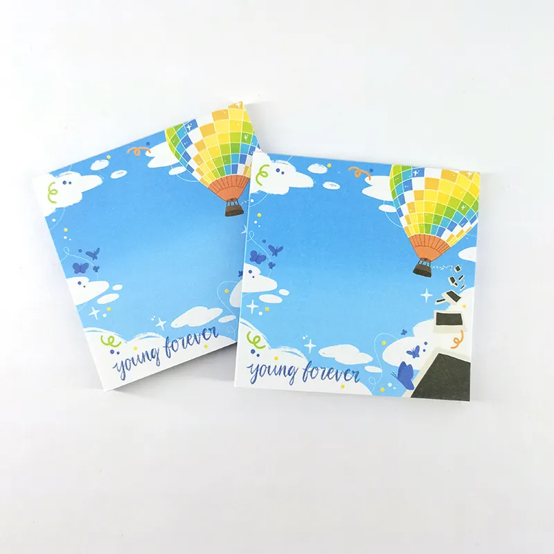 custom vintage printing color writing memo pad sticky note paper promotional supplier
