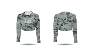 Tùy Chỉnh Camo Thiết Kế Thăng Hoa In Chạy Thể Thao Dài Tay Áo Womens Phụ Nữ Cô Gái T Áo Sơ Mi Crop Top Câu Cá Áo Sơ Mi - Product Image 4