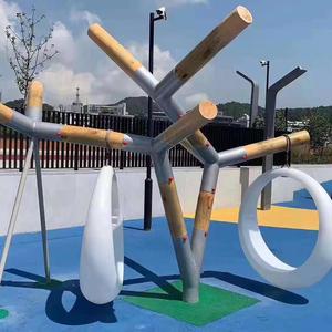 Carré de balançoire en bois pour enfants, terrain de jeux d'extérieur CE certifié CE, siège de balançoire lune pour enfants écoliers - Product Image 1