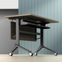 Table de conférence pour 4 à 8 personnes, table de réunion rectangulaire pliable pour salle de réunion