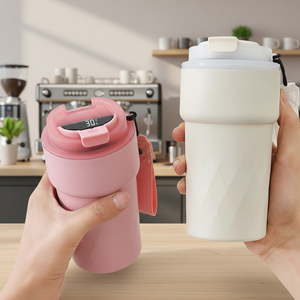 <span class=keywords><strong>Mug</strong></span> à café intelligent en acier inoxydable à double paroi de 510 ml avec logo <span class=keywords><strong>personnalisé</strong></span>, affichage LED de la température, tasse thermique isolée sous vide – Vente en gros - Product Image 4