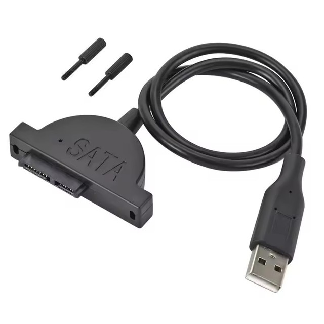 USB 2.0 to SATA 7+6 PIN Cable CD/DVD-ROM Drive Cord Optical Driver Adapter Data Transfer Cable For PC Laptop Notebook
