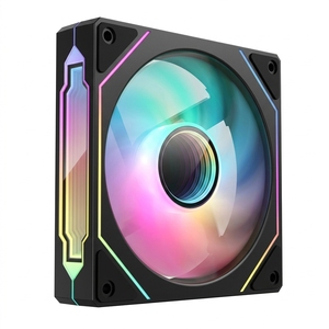 Ventilador ARGB de 120 mm para PC, 5 V, 3 pines, con aspas estándar/reversas, de plástico, con flujo de aire CFM, efecto espejo infinito RGB, para caja de PC - Product Image 3