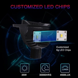 Phare de voiture à lentille de projecteur LED S8 super lumineux de 2,5 pouces, coupe plate, 38W 5500K 12V, éclairage LED de voiture, module LED, lumière automobile - Product Image 3