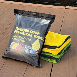 Car <b>Drying</b> <b>Towel</b> No Streaks Scratches Water Spots Large Premium 1200 GSM Microfiber Double Twist Pile Edgeless Design Car <b>Towel</b> - Product Image 1