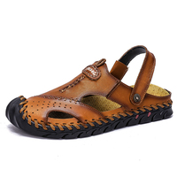 Sandales en cuir véritable pour hommes de haute qualité, prix bas, haute performance, taille 47 48, été