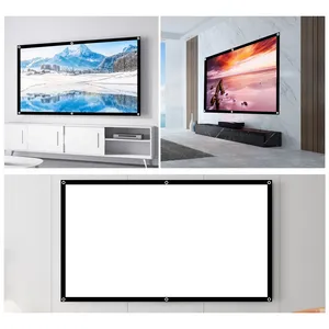 VIY 60 72 84 100 120 Inch Projector <strong>Screen</strong> Curtain 4K16:9 Projection <strong>Screen</strong> 3D Film Portable Wall Mounted <strong>Projecting</strong> <strong>Screen</strong> - Product Image 5