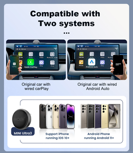 Mini Ultra3 Streaming Sans Fil Android Auto <span class=keywords><strong>Carplay</strong></span> Voiture Usb Inalambrico Car Play Box 2 Système Ai Box pour Spotify <span class=keywords><strong>Waze</strong></span> Apple - Product Image 4