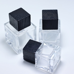 Botella de Perfume de Vidrio Personalizada para Hombre, con Pulverizador de Lujo, Transparente, Cuadrada, Vacía, de 30ml, 50ml, 100ml, con Caja - Product Image 5