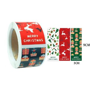 Étiquettes autocollantes personnalisées créatives en bande longue pour Noël 2026, ODM/OEM, pour emballages cadeaux de Noël - Product Image 5