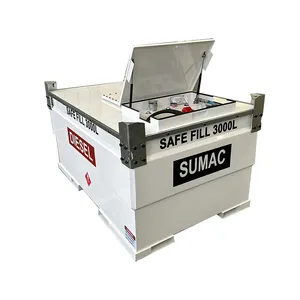 SUMAC New Design Double Wall Carbon Steel 2000L 3000L Clean Easily Petrol Diesel Oil Fuel Storage Tank