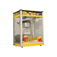 Machine à Popcorn Électrique Commerciale EB-801B Rouge 955x370x835mm Prise EU pour Restauration et Vendeurs Ambulants avec Ampoule
