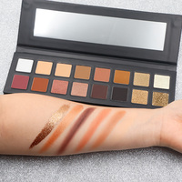 Palette de fards à paupières scintillants personnalisée, végane, mate, haute pigmentation, sans cruauté, marque privée