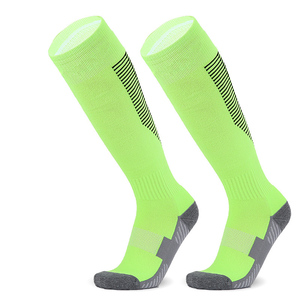 High Quality Youth Athlete Style Soccer <b>Socks</b> Non-Slip Thermo Breathable Sweat-Absorbent Anti-Bacterial Bottom - Product Image 2