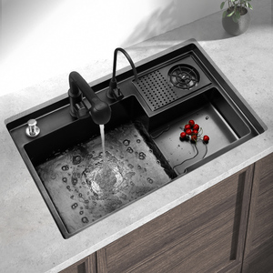 Fregadero escalonado Nano de acero inoxidable 304, lavabo para verduras, alta lavadora, para cafetería, Bar, vino, fregadero de cocina, Envío Gratis - Product Image 2