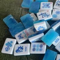 Jeu de Mahjong Américain de Luxe en Acrylique, 160 Tuiles Standard avec Support, Kit de Jeu Familial Premium Pliable pour 4 Joueurs Universel