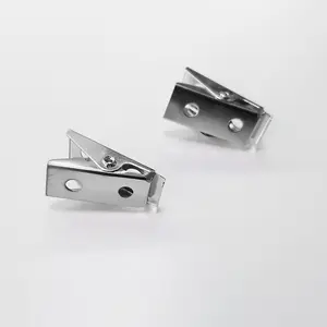 Gran Oferta personalizada, clips de metal para insignia de nombre pequeños, clips de insignia de metal con correas de PVC para portatarjetas