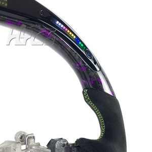 Accessoires d'intérieur de voiture Volant en fibre de carbone forgé à LED pour Subaru Evolution EVO 10w Rx STI - Product Image 6