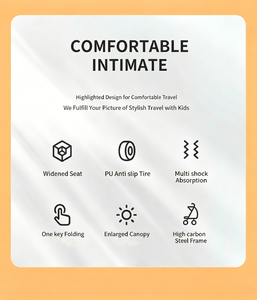 <span class=keywords><strong>Carrito</strong></span> de Bebé Todoterreno Compacto, Lavable y Duradero JXB High Landscape, Ideal para Viajes en Avión - Product Image 6