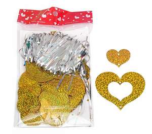 Vente de pendentif rideau en feuille scintillante grand amour et petit évidé pour la décoration de fête et de mariage - Product Image 5